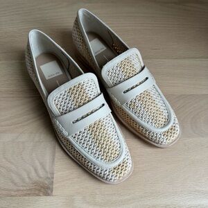 Dolce Vita Halley Raffia Woven Loafers - Ivory Women’s Size 8 NEW